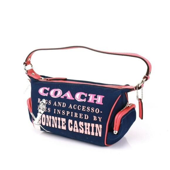 NWT Coach Bonnie Graphic Print Demi Pouch Bag Navy COLLECTOR's ITEM - Picture 4 of 7